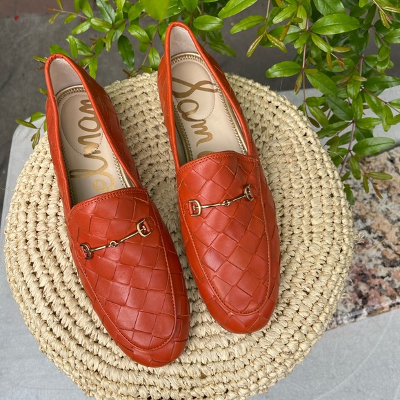 Loraine Woven Loafer (Women) SAM EDELMAN Canyon Orange size 10 new no box - Picture 7 of 16